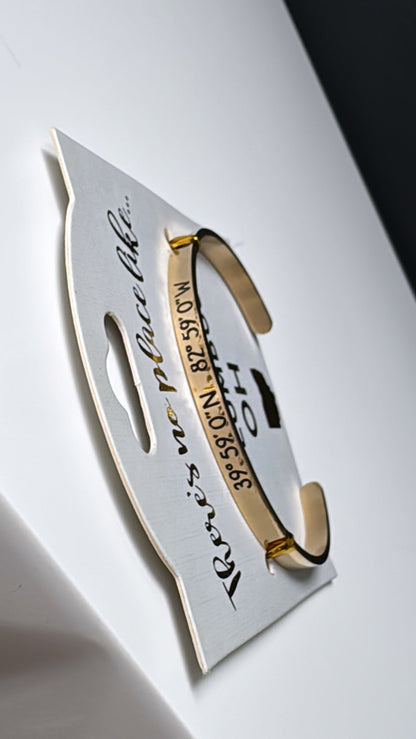 Columbus Cuff Bracelet , Gold