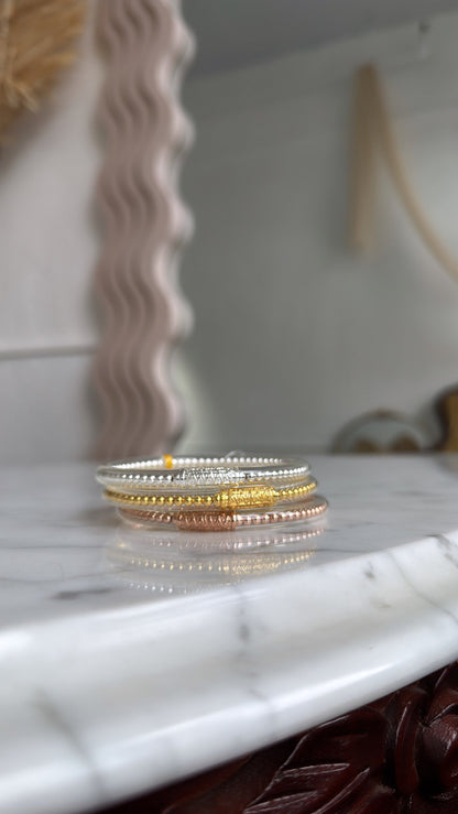 BuDhaGirl: BIBI All Weather Bangles(set of 3)- Serenity Prayer