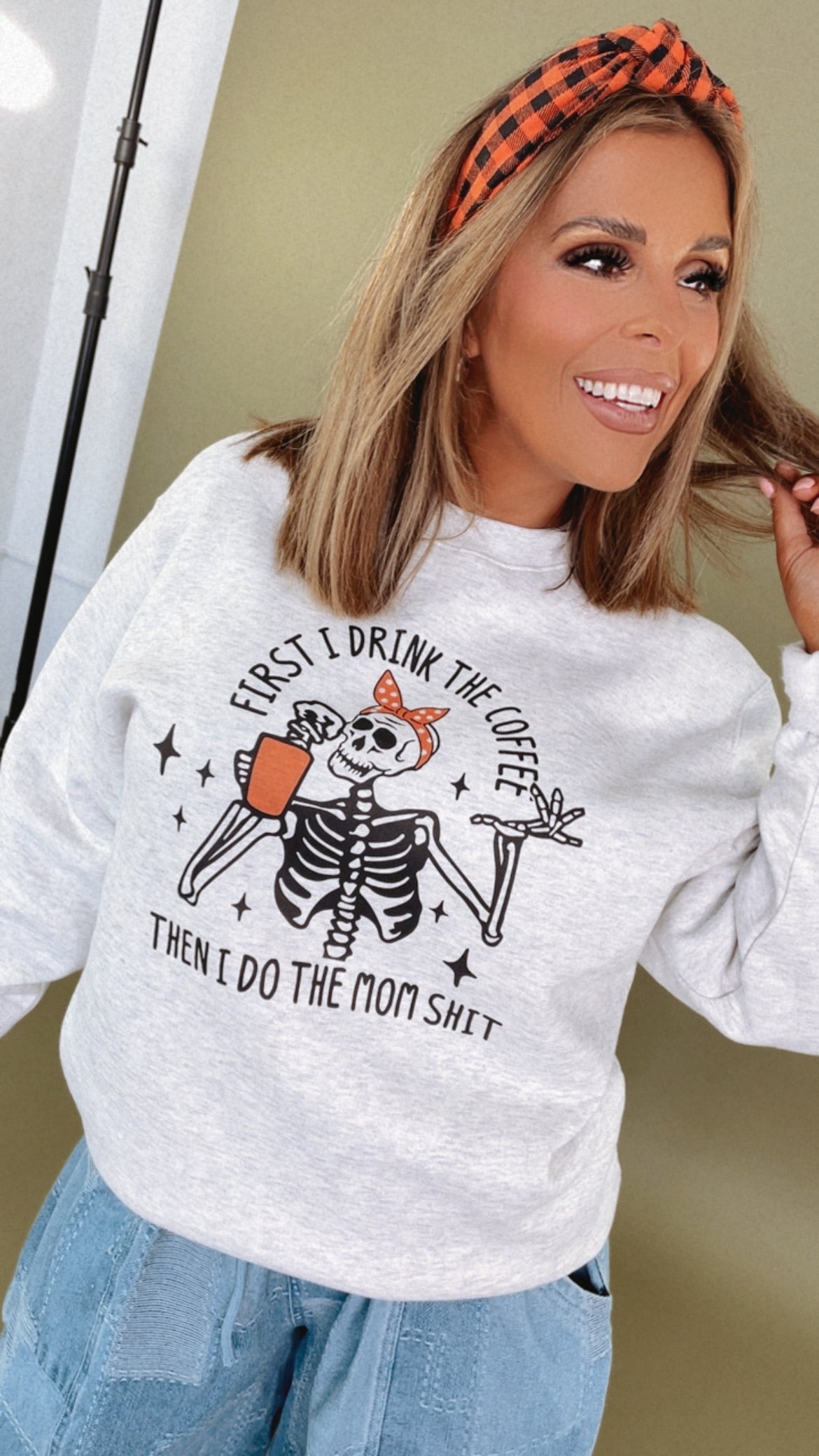 First I Drink Coffee Spooky Sweatshirt