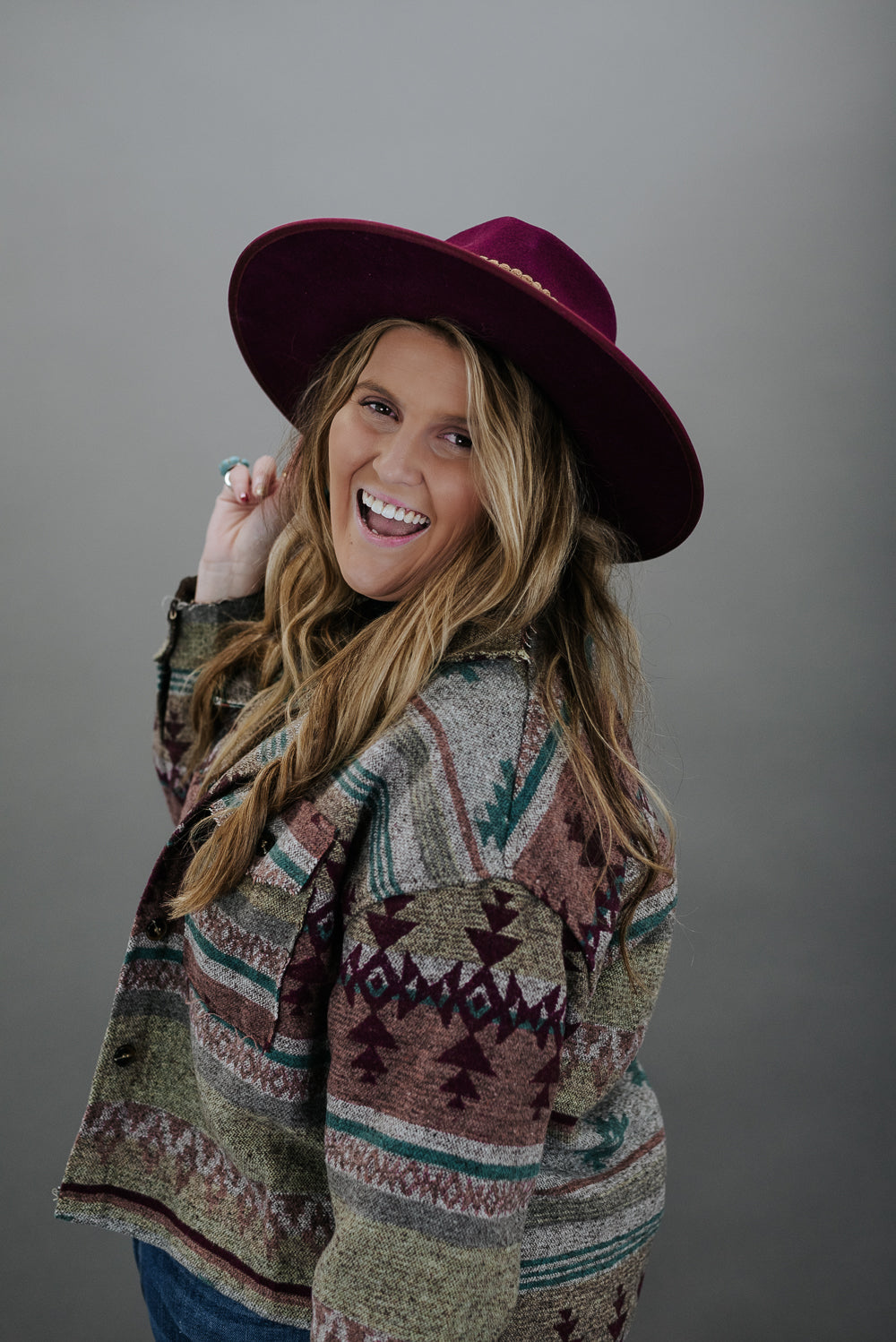 Palmer Rancher Hat, Burgundy