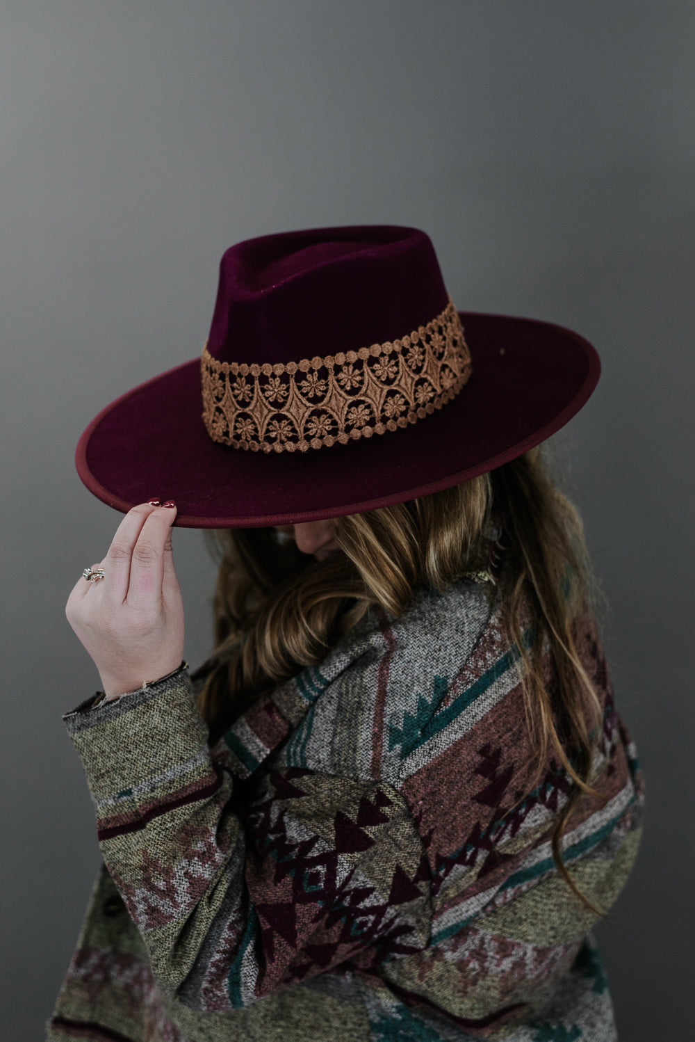Palmer Rancher Hat, Burgundy