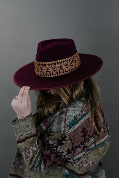 Palmer Rancher Hat, Burgundy