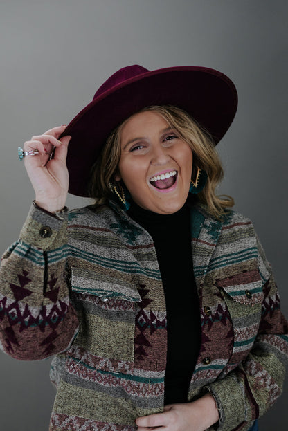 Palmer Rancher Hat, Burgundy