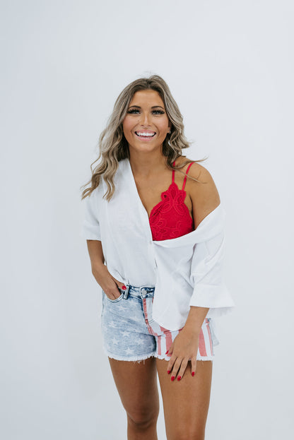 Opening Day Bralette, Red