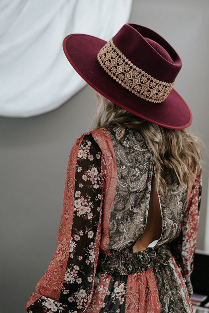 Palmer Rancher Hat, Burgundy