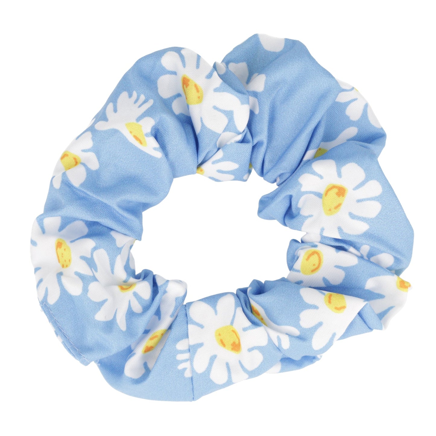 Daisy Print Scrunchie - Blue