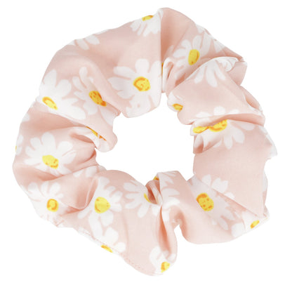 Daisy Print Scrunchie - Pink