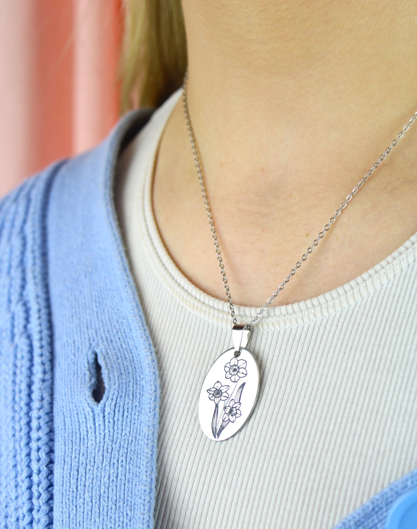 December Birth Flower Necklace - Narcissus