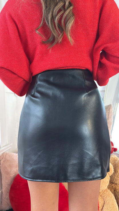 City Sleek Mini Skirt, Black