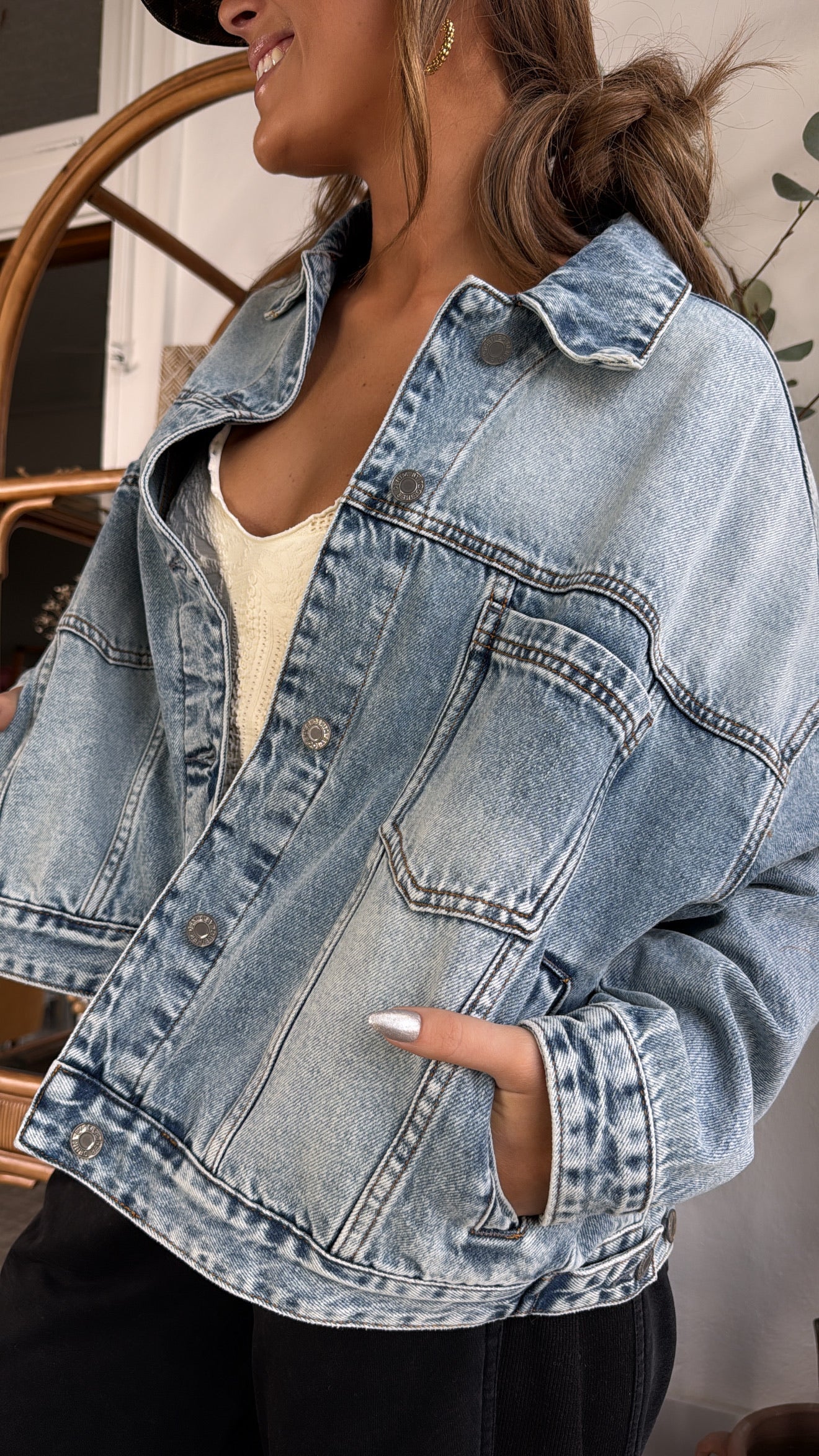 Lapis Bay Denim Jacket, Washed Denim