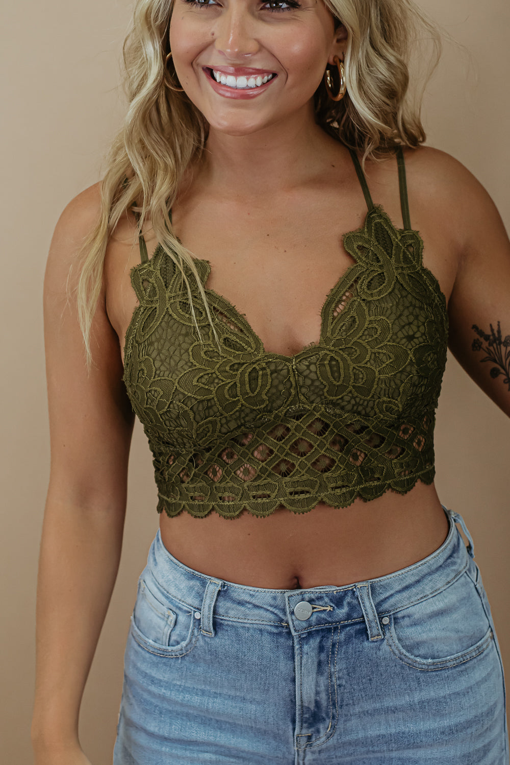 Opening Day Bralette, Moss