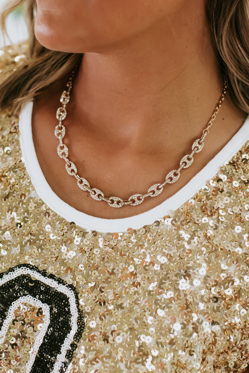 Chain Link Necklace, Gold