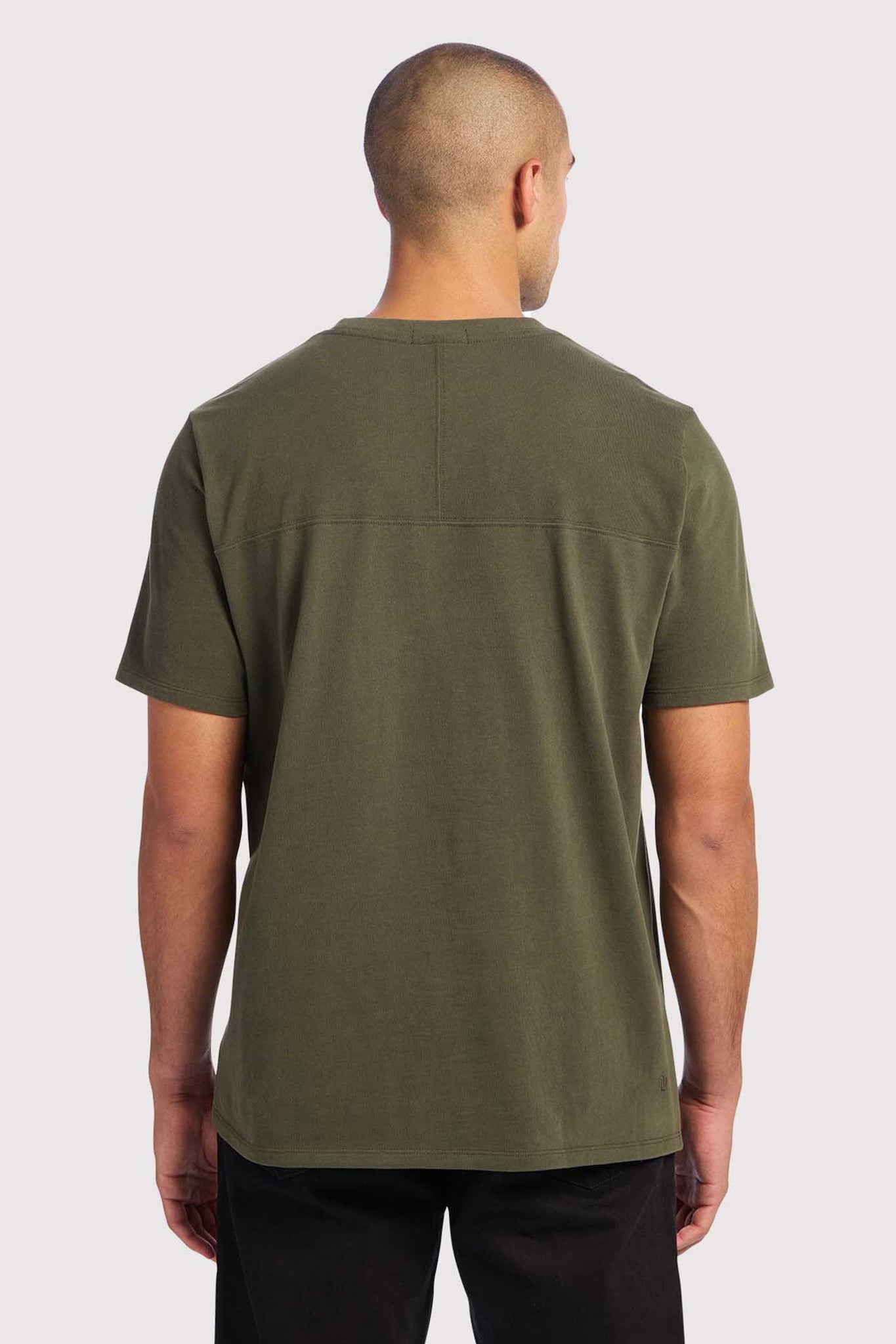Men's Steady Seamed Tee | Darkest Olive