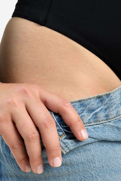 Long Sleeve Crewneck Bodysuit | Black