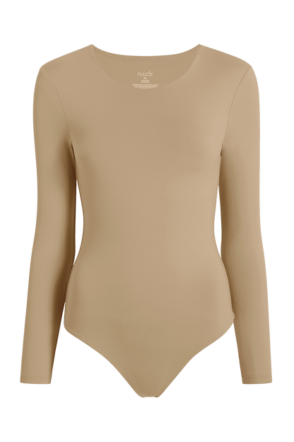 Long Sleeve Crewneck Bodysuit | Oat