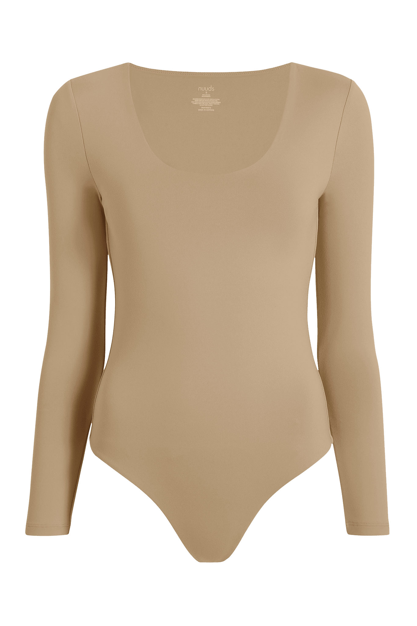 Long Sleeve Scoop Neck Bodysuit | Oat