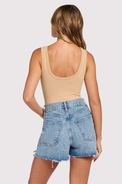 Seamless Scoop Tank Bodysuit | Oat