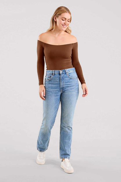 Off The Shoulder Bodysuit | Chocolate