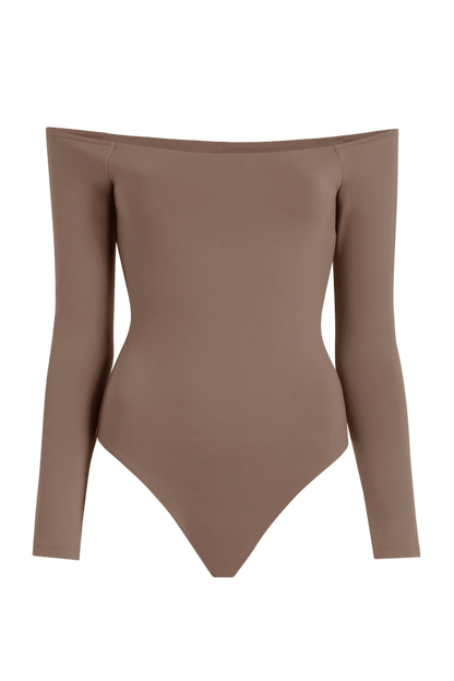 Off The Shoulder Bodysuit | Mocha