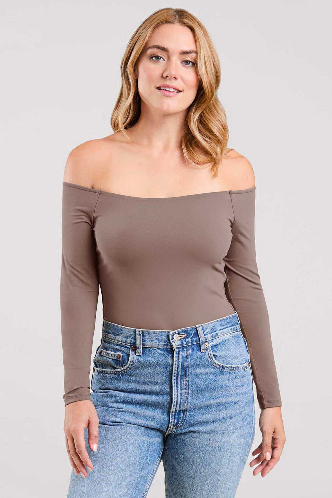 Off The Shoulder Bodysuit | Mocha