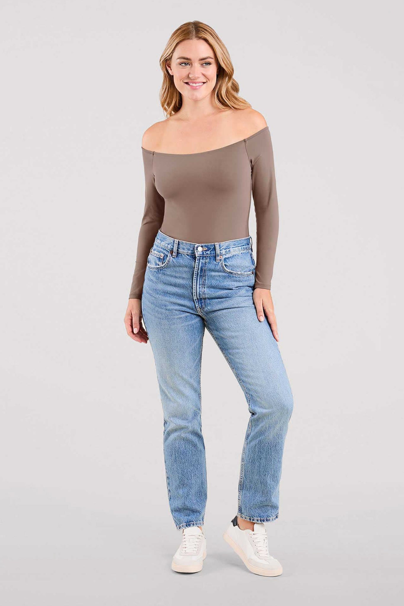 Off The Shoulder Bodysuit | Mocha