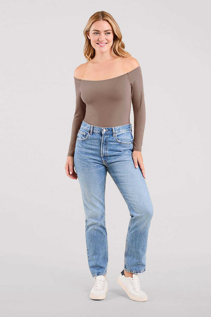 Off The Shoulder Bodysuit | Mocha