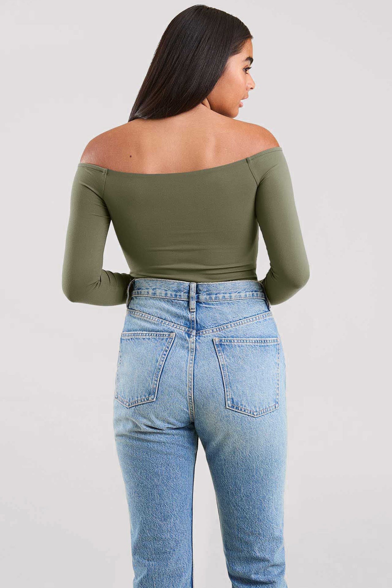 Off The Shoulder Bodysuit | Olive