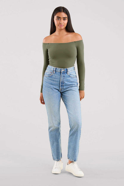 Off The Shoulder Bodysuit | Olive
