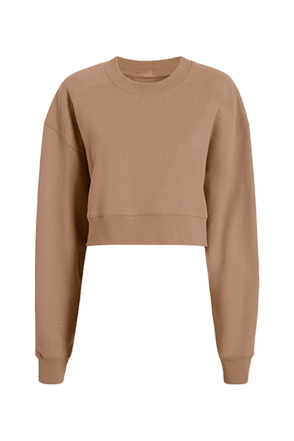 Cropped Crewneck Sweatshirt | Cinnamon