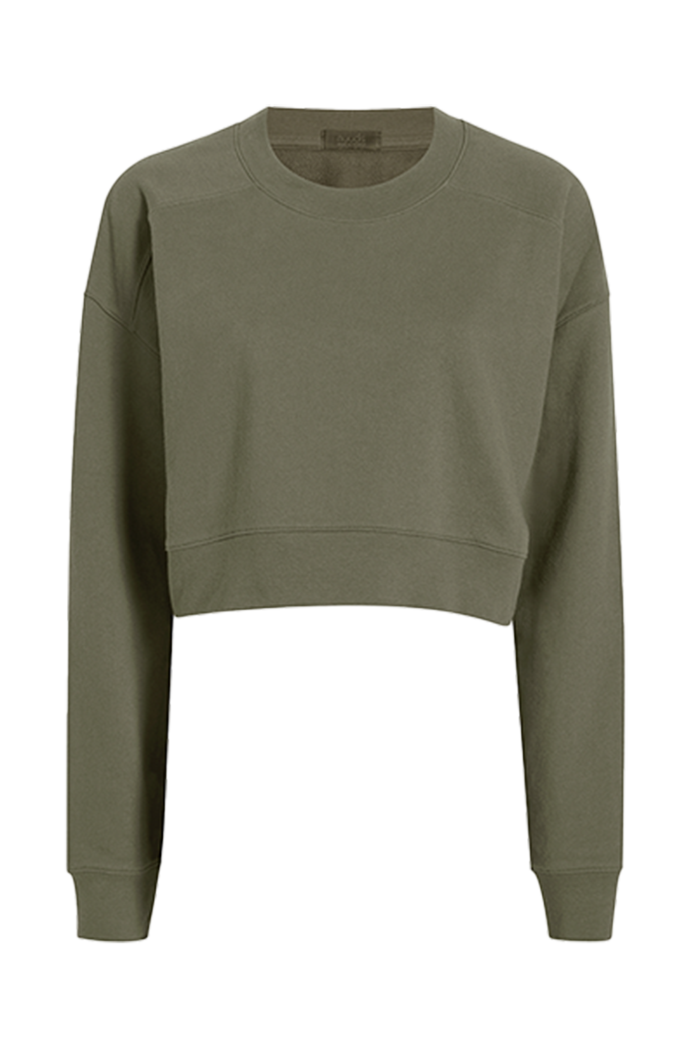 Cropped Crewneck Sweatshirt | Olive