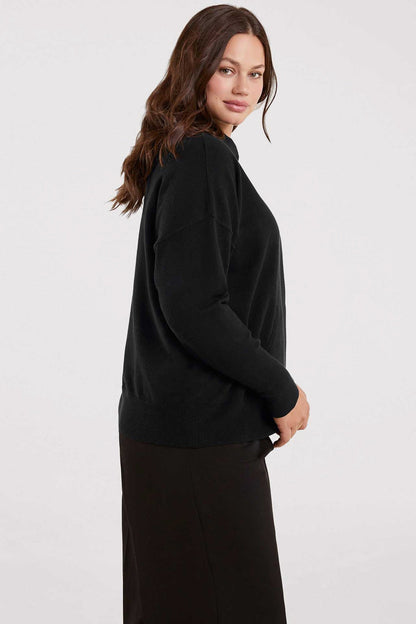 Luxe Knit Hoodie | Black