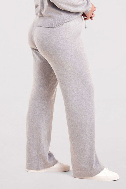 Luxe Knit Wide Leg Pant | Heather Grey