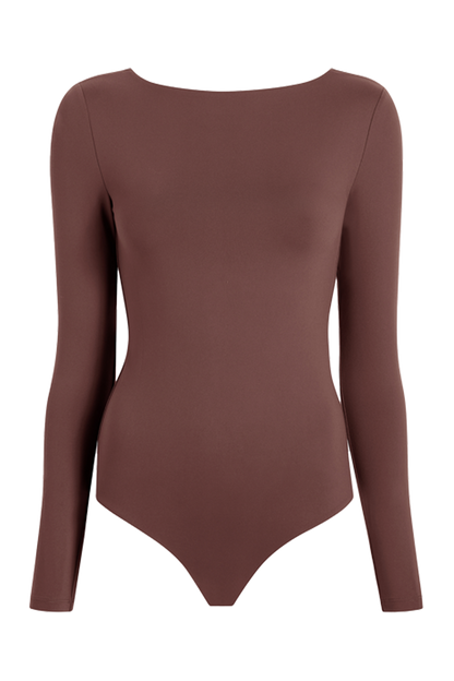 Open Back Bodysuit | Coffee