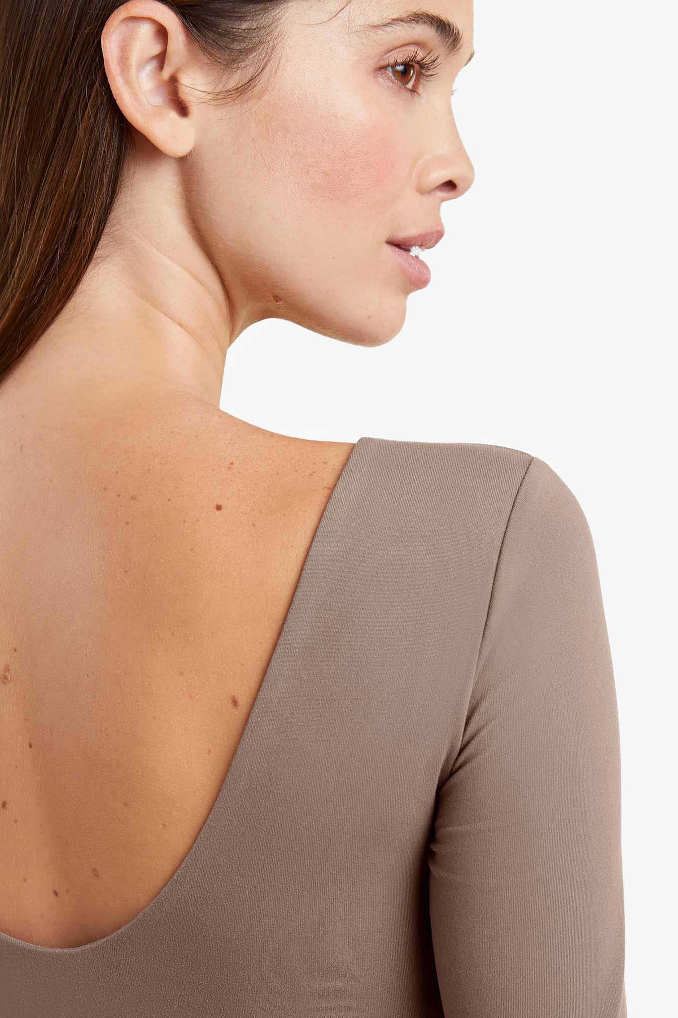 Open Back Bodysuit | Mocha