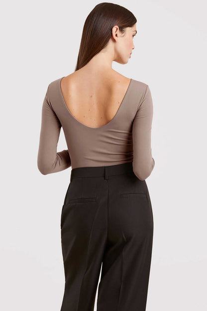 Open Back Bodysuit | Mocha
