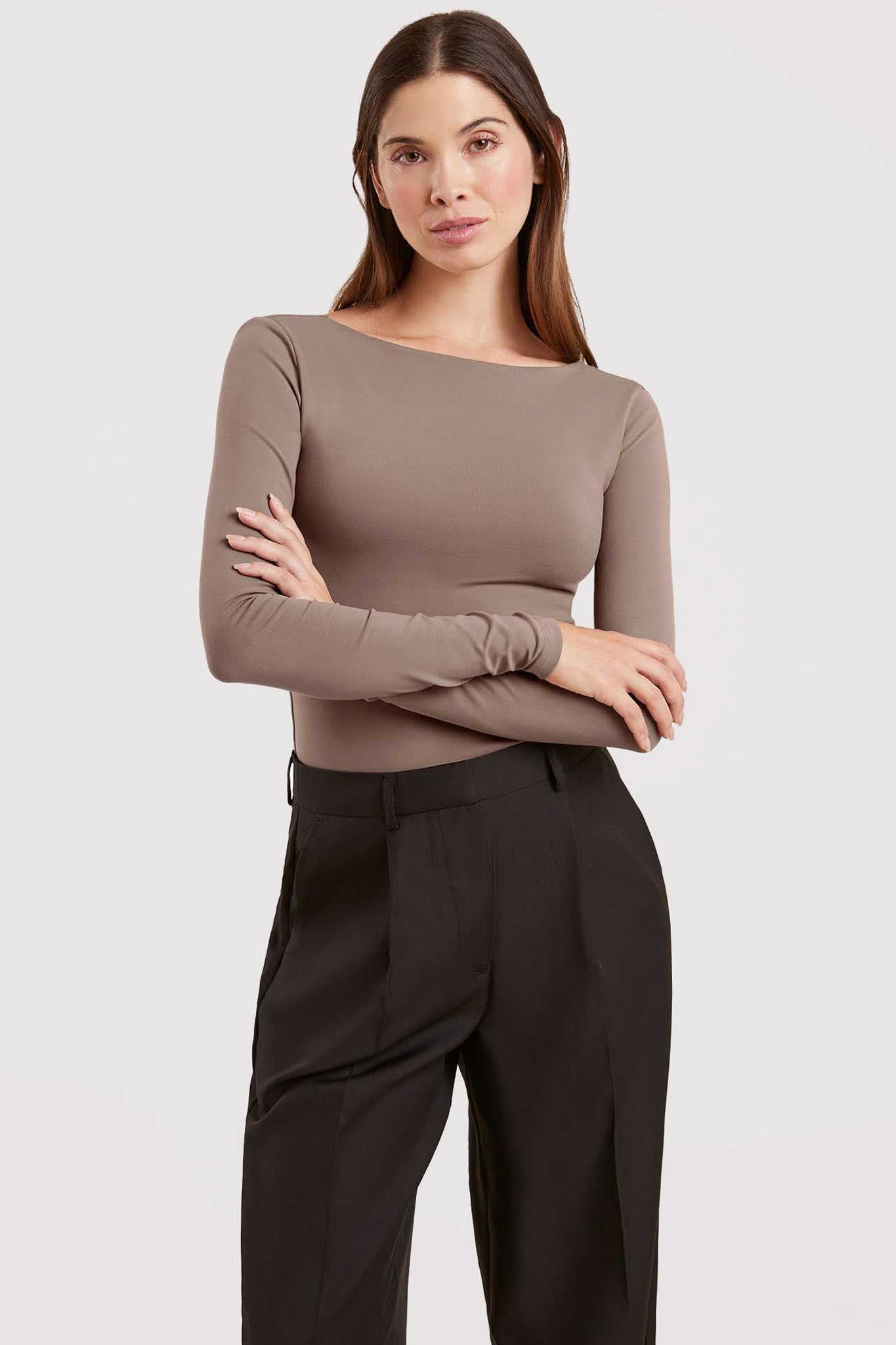 Open Back Bodysuit | Mocha