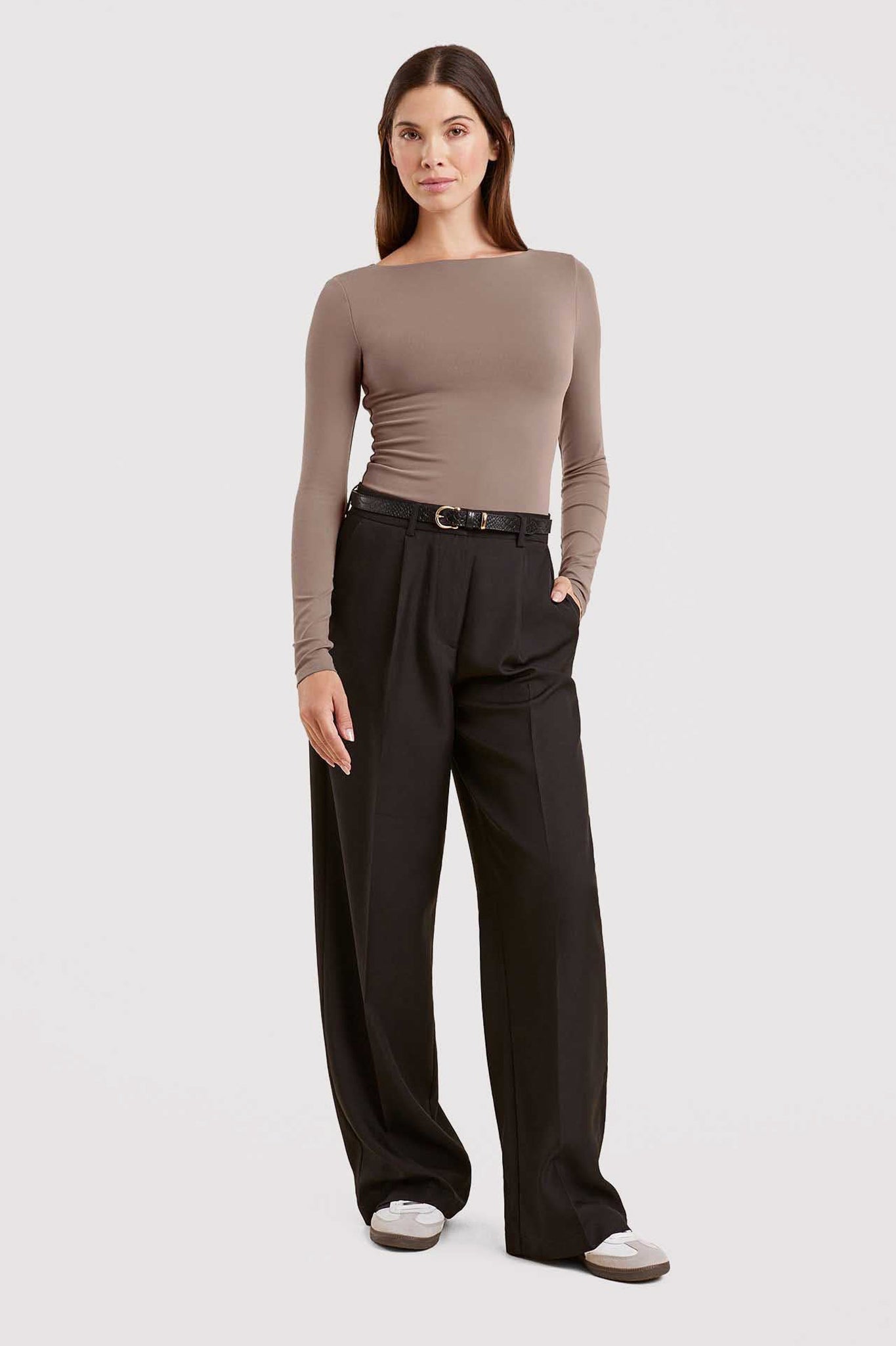 Open Back Bodysuit | Mocha