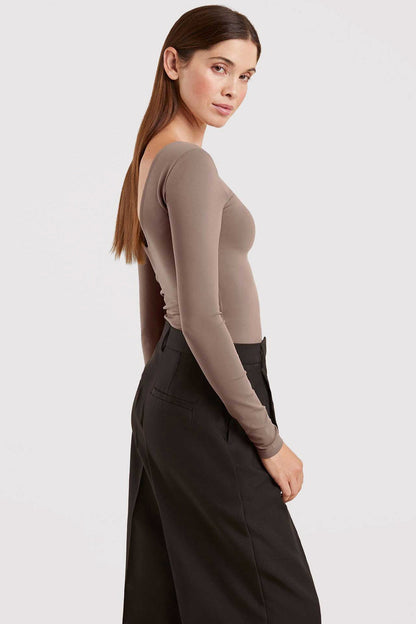 Open Back Bodysuit | Mocha