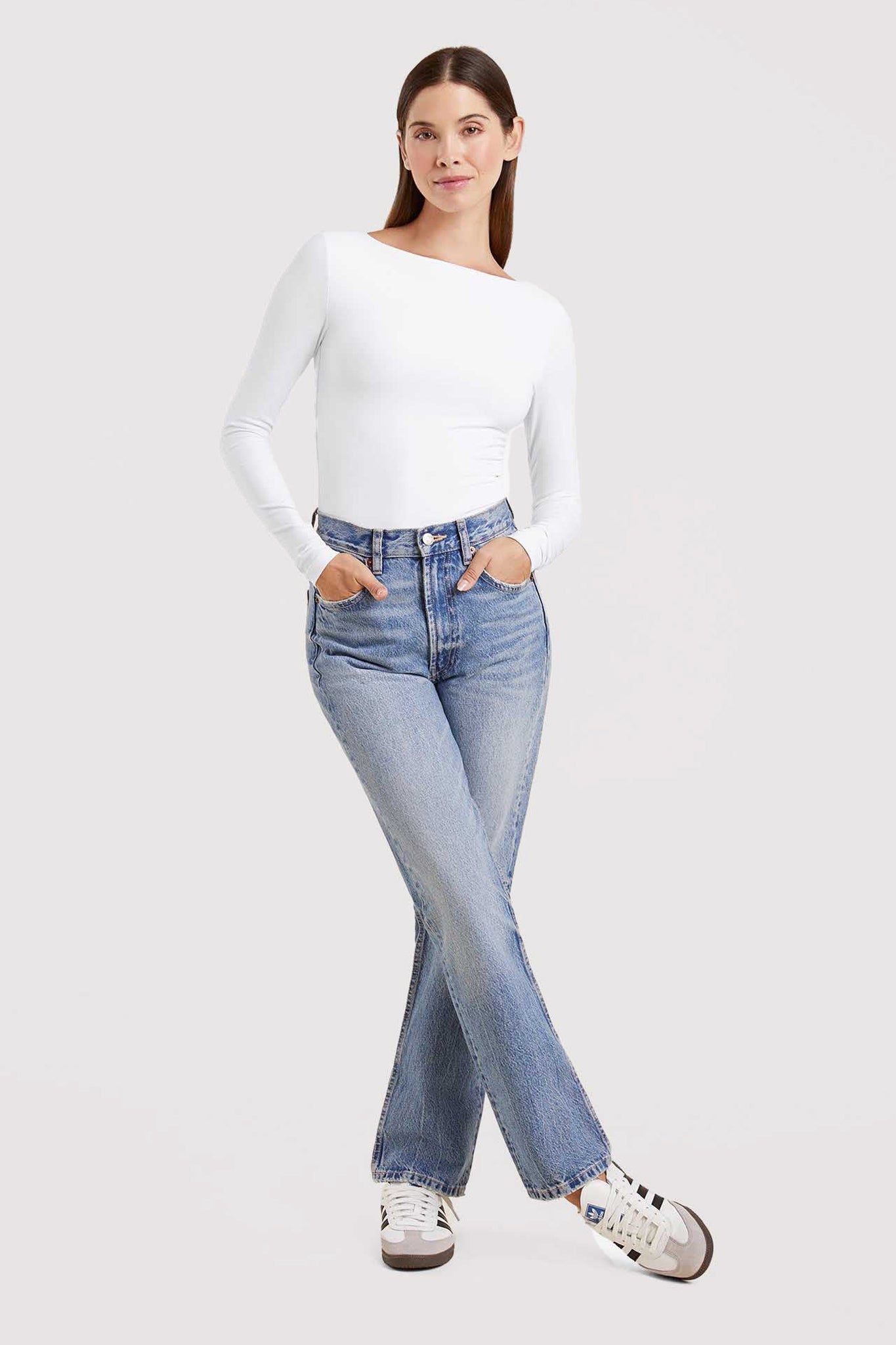 Open Back Bodysuit | White