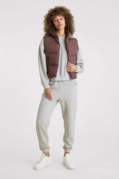 Puffer Vest | Coffee