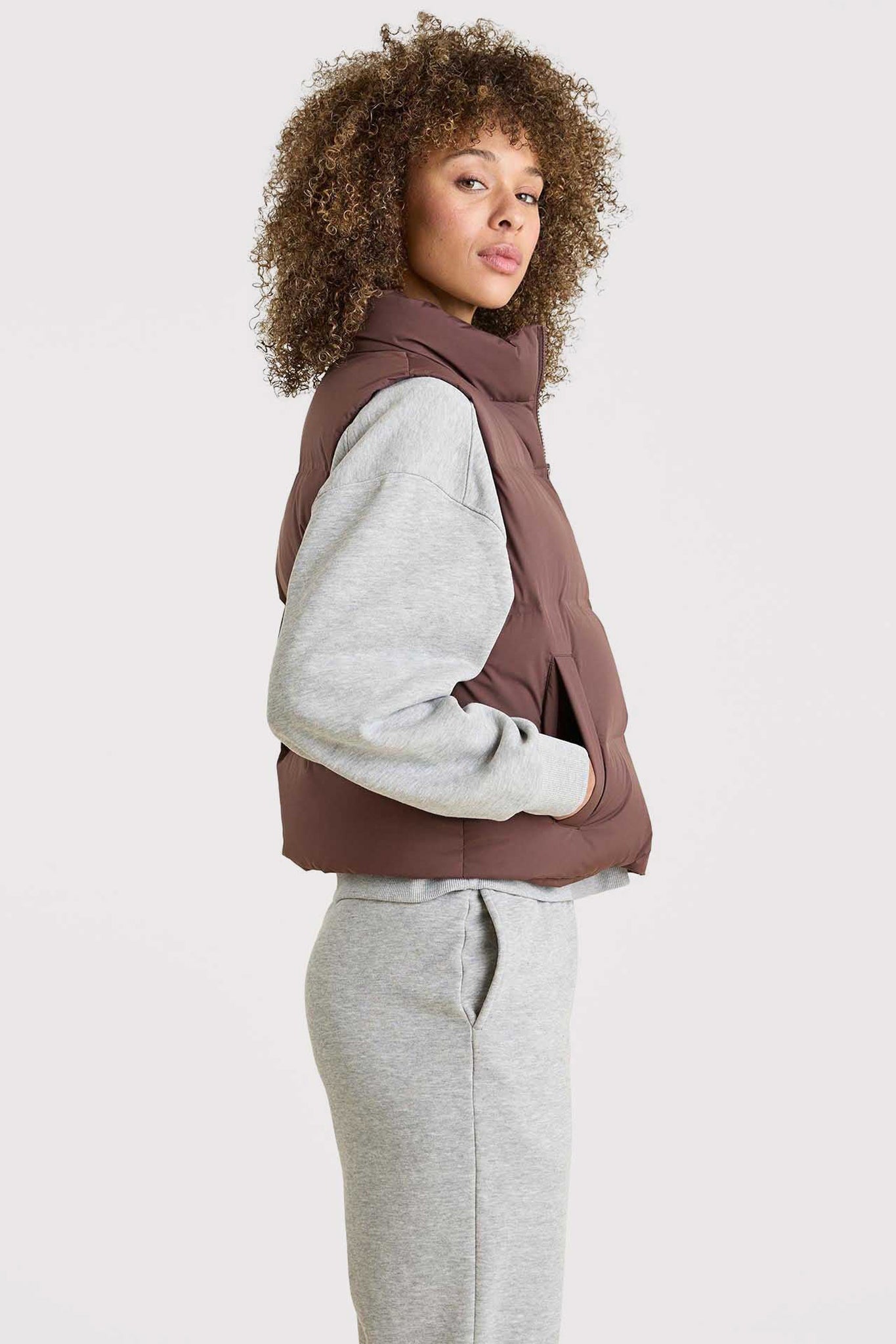 Puffer Vest | Coffee