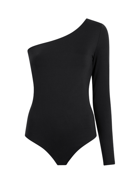 One Shoulder Bodysuit | Black