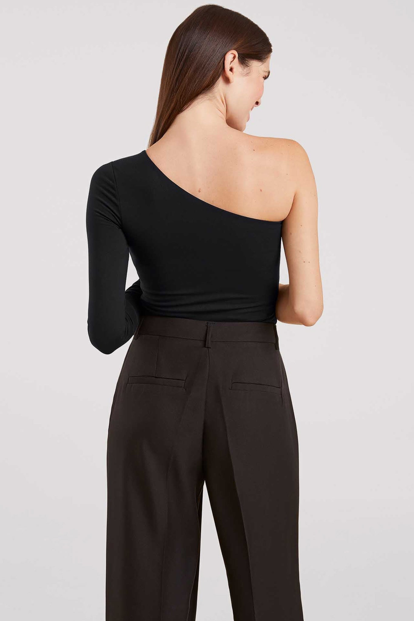 One Shoulder Bodysuit | Black