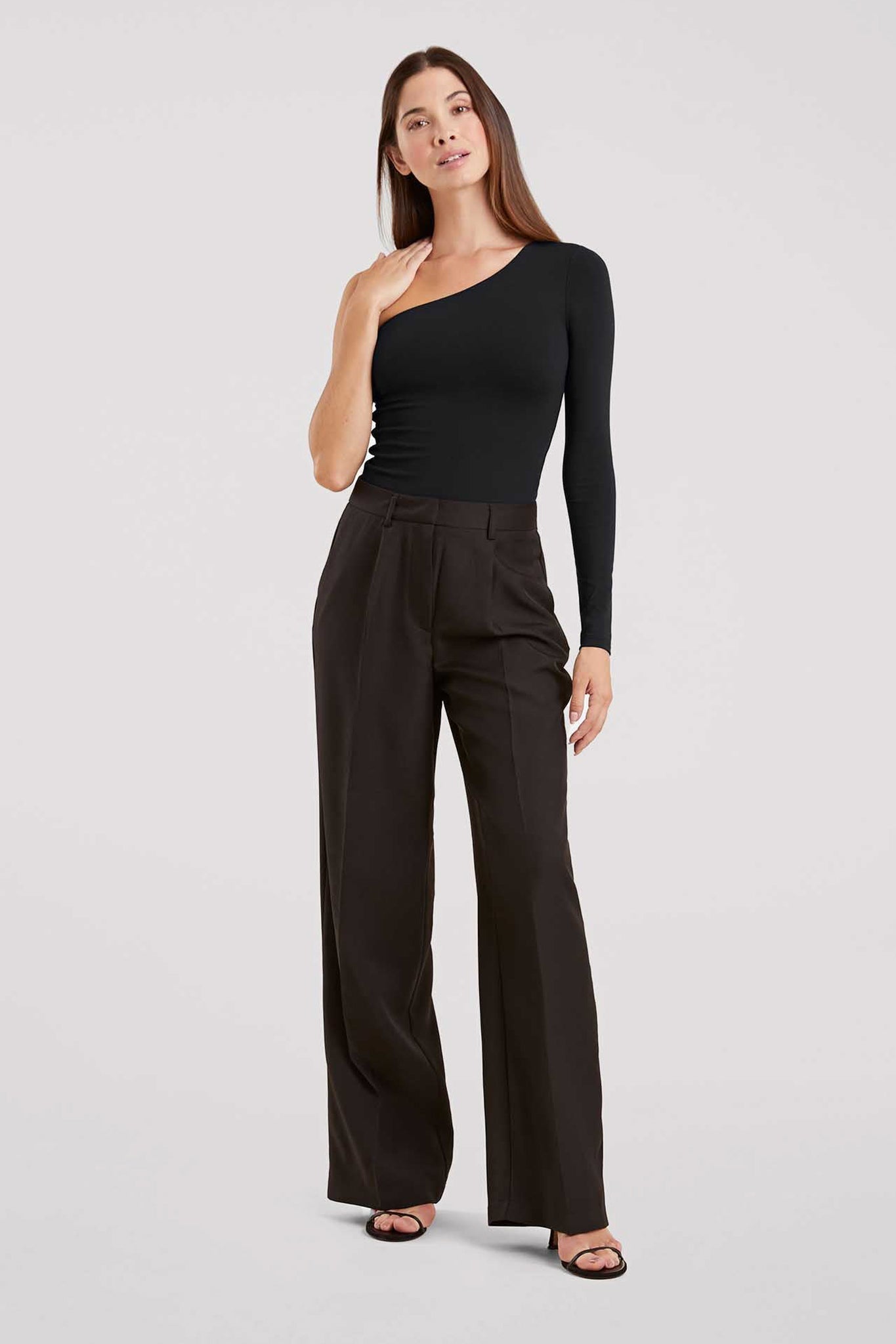 One Shoulder Bodysuit | Black