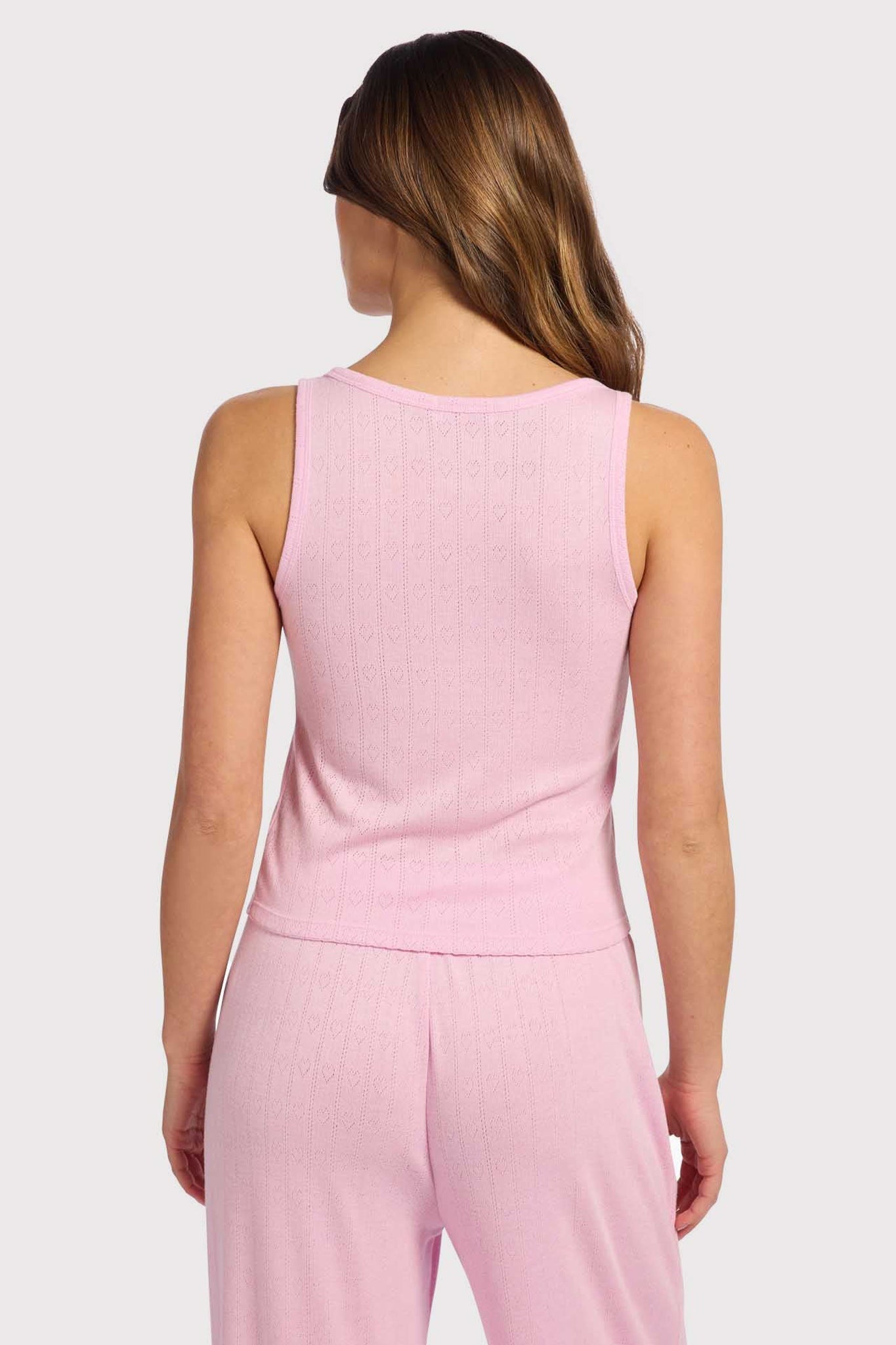 Heart Pointelle Pajama Scoop Tank | Bon Bon
