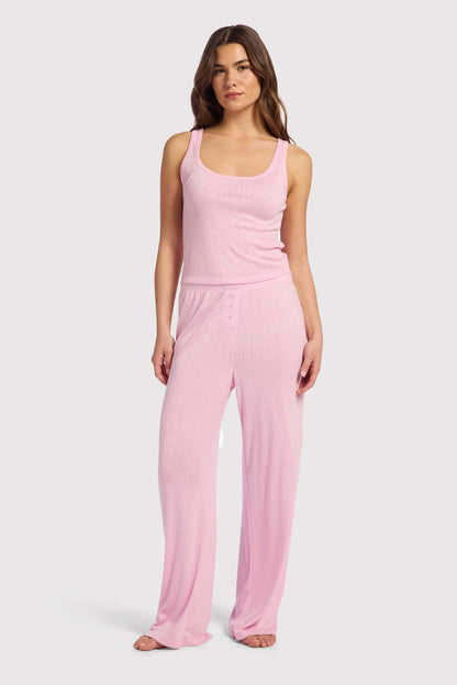 Heart Pointelle Pajama Scoop Tank | Bon Bon
