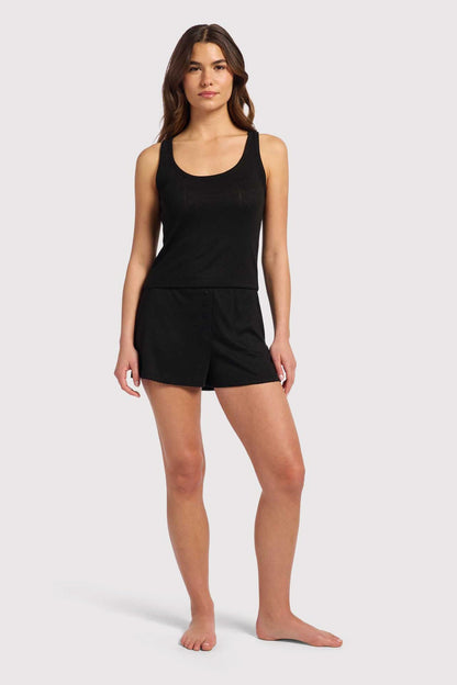 Heart Pointelle Pajama Cheeky Short