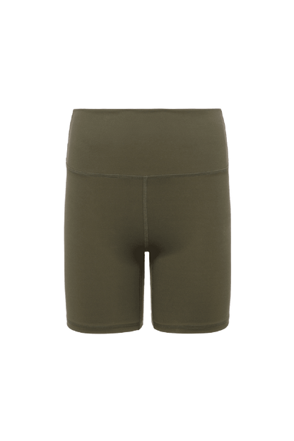 High-Waist Elevate Biker Short | Darkest Olive