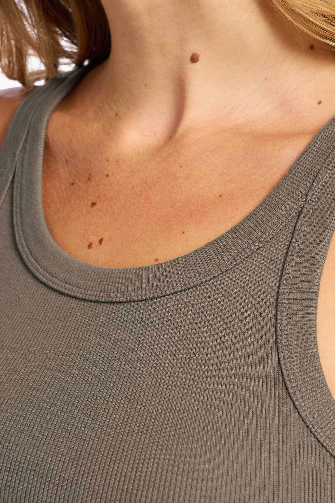 Essential Rib Tank | Mocha