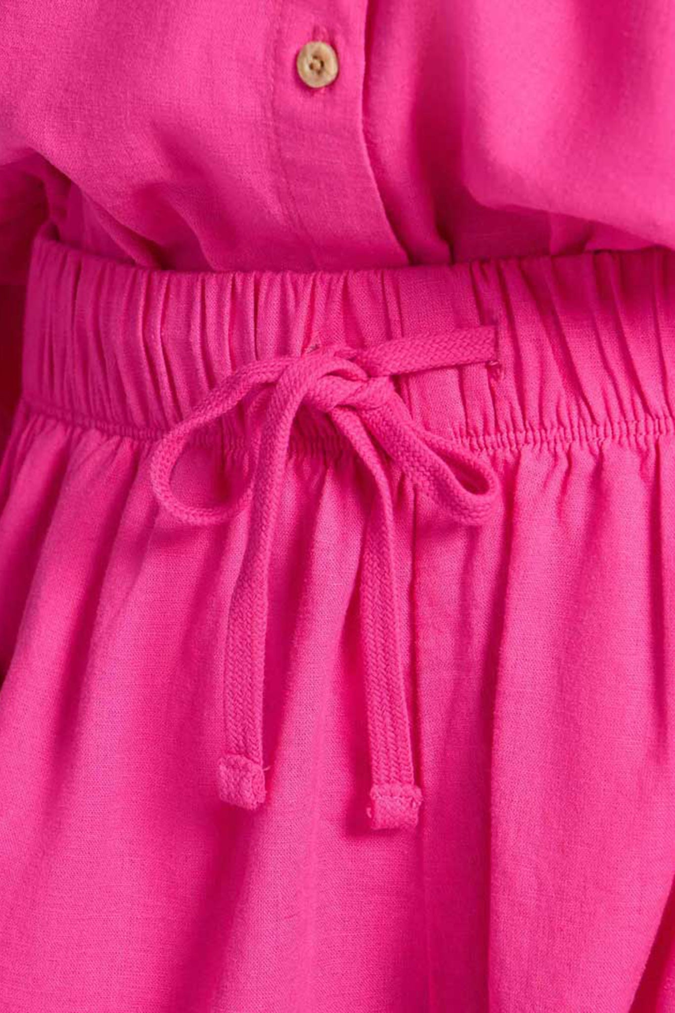 Linen Beach Short | Fuchsia